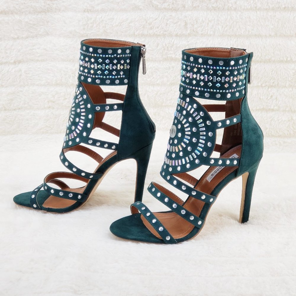 Blair Rhinestone & Stud Design 4.5" High Heel Shoes Shooties